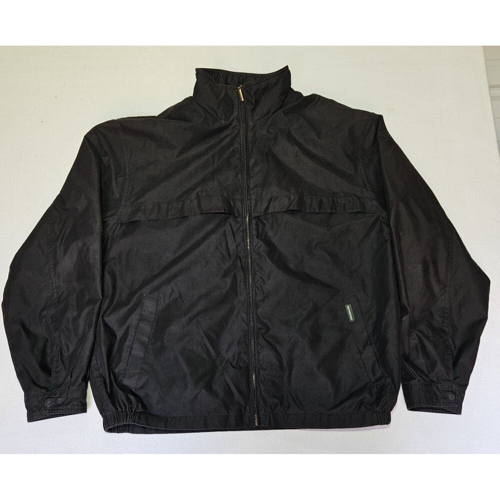 Weatherproof Jacket Men's XL Black Windbreaker Full Zip Mesh Vented Bomber